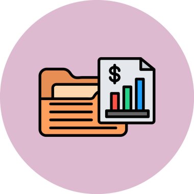 iş ve finans ikonu vektör illüstrasyonu