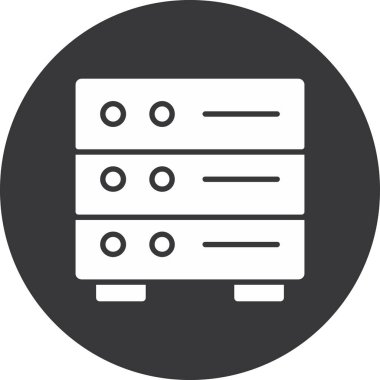 veritabanı. Web simgesi basit illüstrasyon