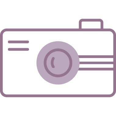 Kamera vektör satırı simgesi