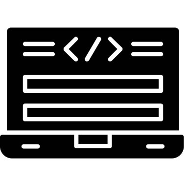 Bilgisayar web simgesi. Vektör illüstrasyonu