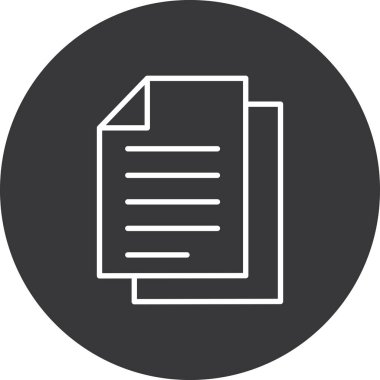 belge dosya simgesi vektör illüstrasyonu