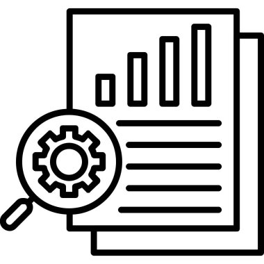 veri analiz veri simgesi ana hat biçiminde