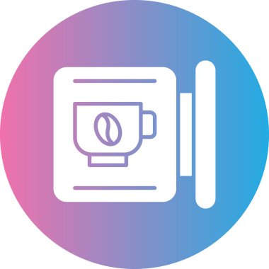 Bir fincan çay ikonu, basit vektör illüstrasyonu