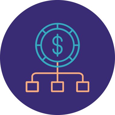 Para için. Web simgesi basit illüstrasyon