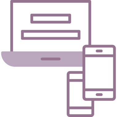 Cep telefonu. Web simgesi basit illüstrasyon