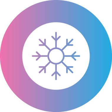 kar Tanesi simgesi vektör çizimi