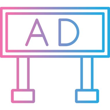 reklam pazarlama reklam simgesi ana hatları biçiminde