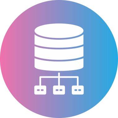 veritabanı. Web simgesi basit illüstrasyon