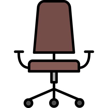 ofis tablosu, sandalye, vektör, illüstrasyon, renk simgesi