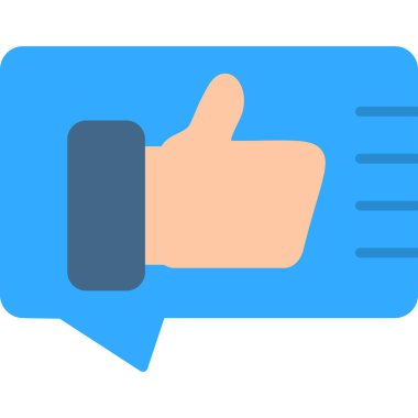 El ve başparmak yukarı vektör illüstrasyonu