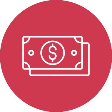 Dolar. Web simgesi basit tasarım