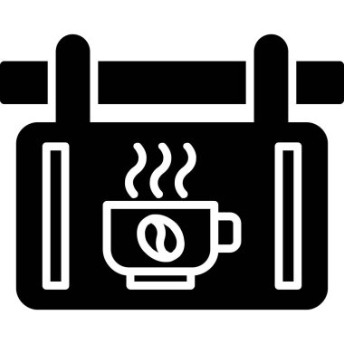 Kahve fincanı ikonu. Basit tasarım