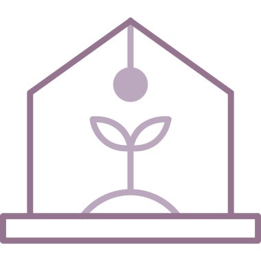 Bir bitki simgesinin vektör illüstrasyonu