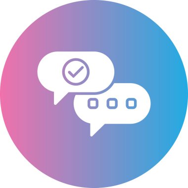 Sohbet simgesinin vektör illüstrasyonu