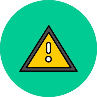 Dikkat işareti vektör simgesi.