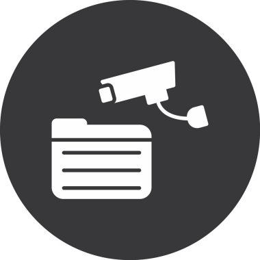 Moda tarzında izole edilmiş güvenlik kamerası simgesi