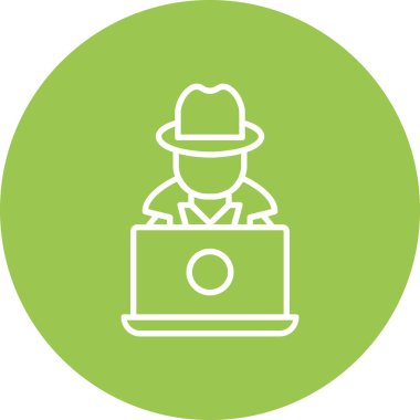 Hacker simgesi, vektör illüstrasyonu