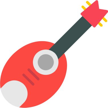 Gitar. Web simgesi basit illüstrasyon