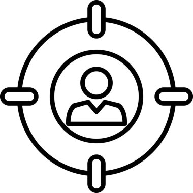 Hedef. Web simgesi basit illüstrasyon