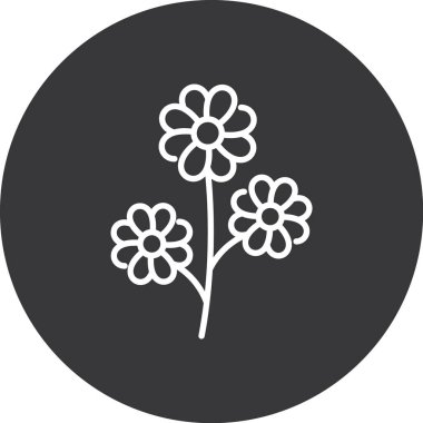 çiçek simgesi vektör illüstrasyonu