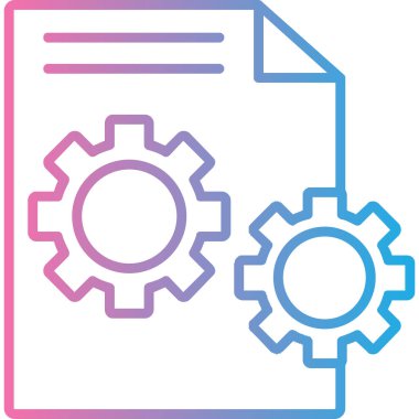 Bir belgenin bir simgesinin vektör çizimi