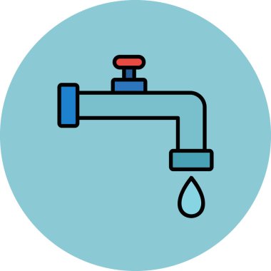 Musluk. Web simgesi basit illüstrasyon