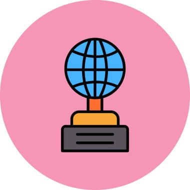 Küresel simge vektör illüstrasyonu