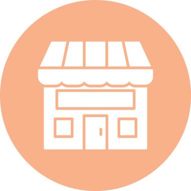 Dükkan. Web simgesi basit illüstrasyon