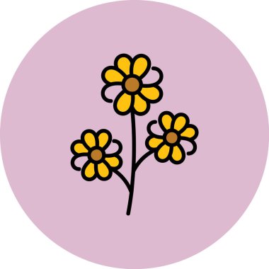 Bir çiçeğin vektör illüstrasyonu