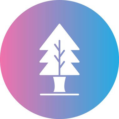 Modern ağaç simgesinin vektör illüstrasyonu