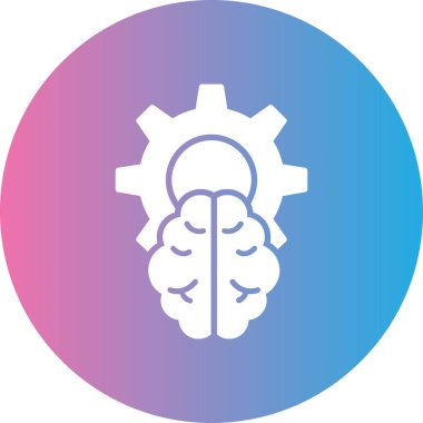 beyin ikonu vektör illüstrasyonu