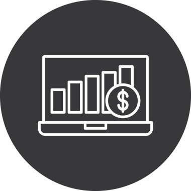 Eğilim biçimi izole edilmiş arkaplanda finansal rapor simgesi