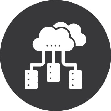 bulut depolama simgesi, vektör illüstrasyonu