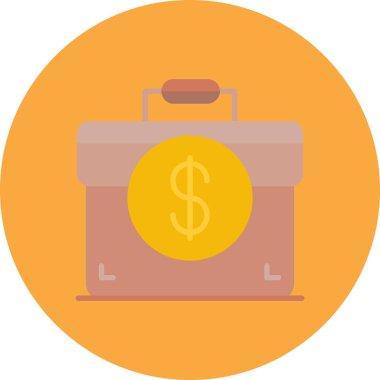 çanta düz stil ikonu, vektör çizim