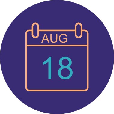 Takvim simgesinin vektör illüstrasyonu