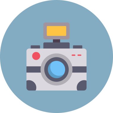 kamera düz vektör simgesi