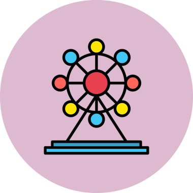 Dönme dolap. Web simgesi basit illüstrasyon