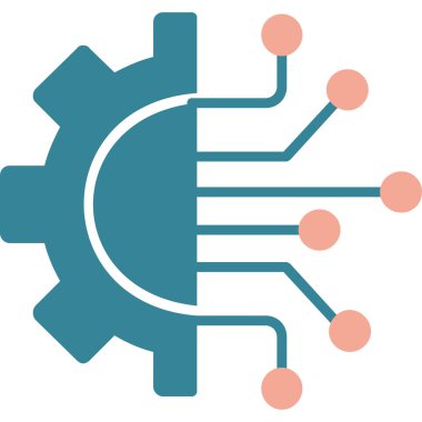 Dişliler. Web simgesi vektör illüstrasyonu