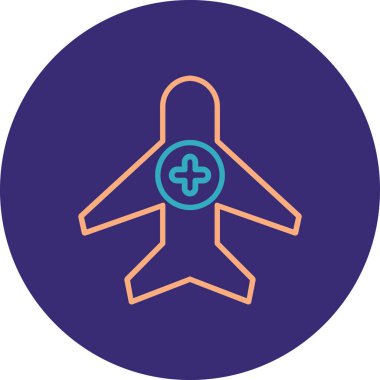 Uçak. Web simgesi basit illüstrasyon