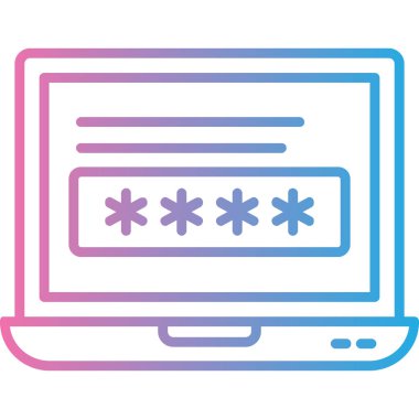 parola parola simgesi vektör çizimi