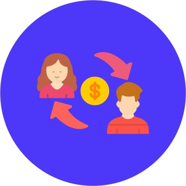 Para için. Web simgesi basit illüstrasyon