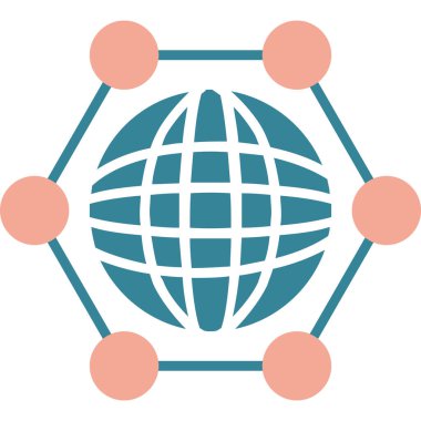 dünya haritası ikon vektör illüstrasyonu