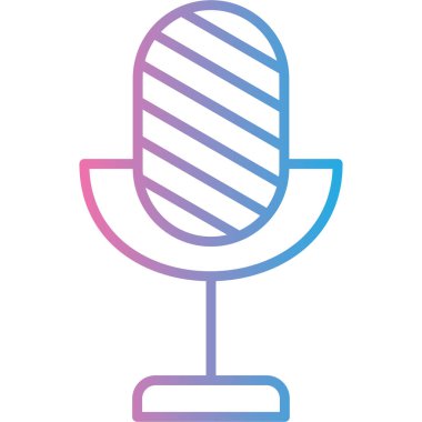 Mikrofon. Web simgesi basit illüstrasyon