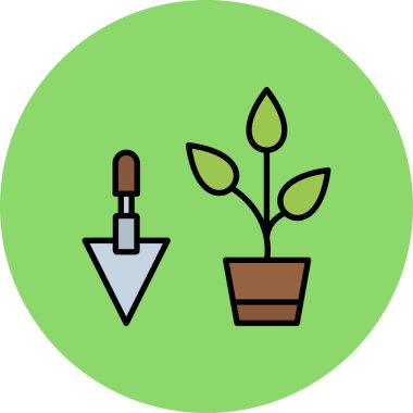 Bir bitki simgesinin vektör illüstrasyonu