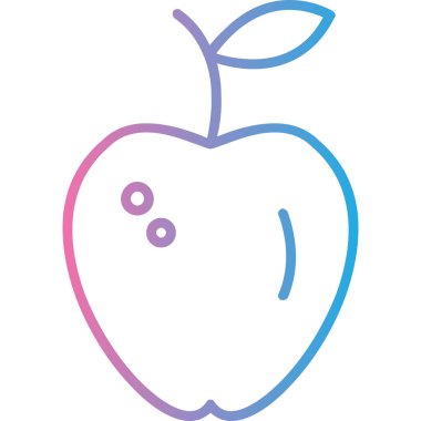 Elma. Web simgesi basit illüstrasyon