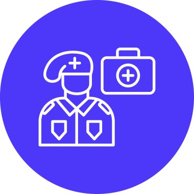 Polis memuru simgesinin vektör çizimi, basit vektör illüstrasyonu