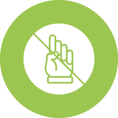 İzole edilmiş tek bir el simgesinin vektör çizimi