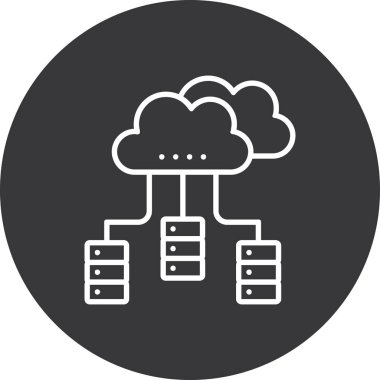 Bulut deposu. İkonum. Basit tasarım