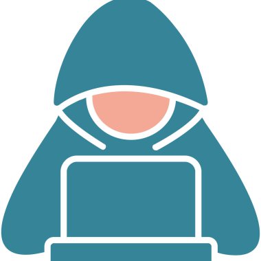 Hacker hacker simgesi düz biçimli