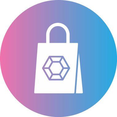 Çanta simgesinin vektör illüstrasyonu